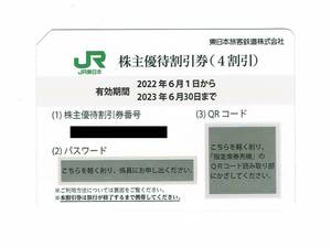 ◆送料無料◆JR東日本　株主優待割引券（4割引）　2枚セット　有効期限2023年6月30日まで