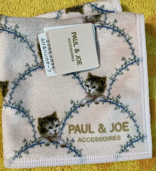 PAUL&JOE ポール&ジョー タオルハンカチ スマホもメガネも拭けるp