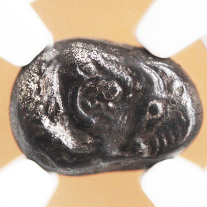 リディア王国　世界最古の銀貨 獅子と牡牛【Ch VF NGC】 1/3 ステータル　古代ギリシャ　古代コイン　アンティーク コイン