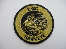 【送料無料】アメリカ海軍E-2C ホークアイHAWKEYEパッチ刺繍ワッペン/A早期警戒機Grumman VAW厚木基地NAVY米海軍USN米軍NAVY白頭鷲 M47_画像1