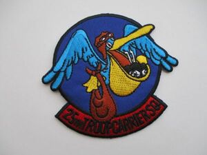 【送料無料】アメリカ空軍 25TH TROOP CARRIER SQパッチ刺繍ワッペン/A鳥ペリカンAIR FORCE米空軍USAF米軍USミリタリー M48