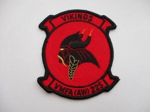 【送料無料】アメリカ海兵隊バイキングVMFA(AW)225 VIKINGSパッチ刺繍ワッペン/MARINE米海兵隊USMC米軍VMF-224ミリタリーVMA-225 M49