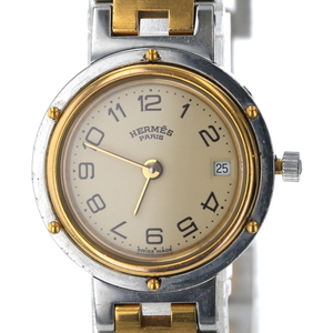 【ジャンク】エルメス HERMES クリッパー クオーツ クリーム 2針式 腕時計 【xx】【中古】4000019801700313の商品画像