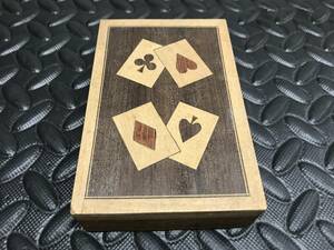 レア　昭和レトロ　トランプケース　木製　　カードケース　名刺入れ　シガレットケース　中古品　アンティーク