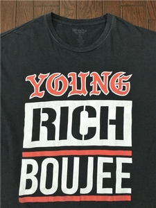 ＹＯＵＮＧ ＲＩＣＨ ＢＯＵＪＥＥ Ｔシャツ 黒 ブラック ３ＸＬ ビッグサイズ ビッグシルエット 検索 Ｍｉｇｏｓ ミーゴズ ヒップホップ