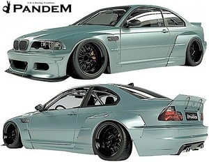 【M's】E46 BMW M3 クーペ (2000y-2006y) PANDEM ワイドボディキット 5点 (FL+LS+FF+RF+W)／／3シリーズ FRP製 TRA京都 パンデム エアロ