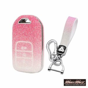  Honda ek start si- diamond TYPE A 3 button type ( trunk opening and closing ) soft key case pink / Step WGN CR-V[ mail service postage 200 jpy ]