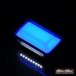 MADMAX トラック用品 角マーカー LED12連 ダウンライト付 面発光タイプ 12V/24V兼用 ブルー/車幅灯 路肩灯 作業灯【送料800円】