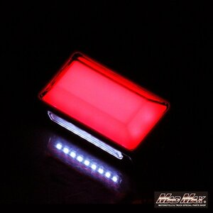 MADMAX トラック用品 角マーカー LED12連 ダウンライト付 面発光タイプ 12V/24V兼用 レッド/車幅灯 路肩灯 作業灯【送料800円】