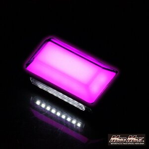 MADMAX トラック用品 角マーカー LED12連 ダウンライト付き 面発光タイプ 12V/24V兼用 ピンク/車幅灯 路肩灯 作業灯【送料800円】