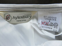 ■新品同様 上質美品 東京スタイル【Aylesbury】アリスバーリー 高級 コットン スカート 9号 M 送料185円 グレー 白 ｂ1794_画像8