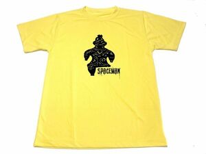 イエロー　土偶 ドライ Tシャツ 遮光器土偶 縄文 グッズ 黄色