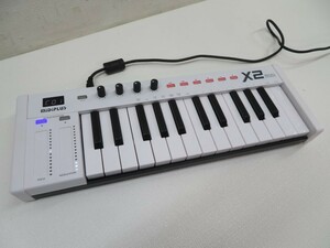 ■MiDiPLUS X2 Mini MIDIキーボードコントローラー 25鍵 ホワイト ミニキーボード DTM USBケーブル付き 58436■！！