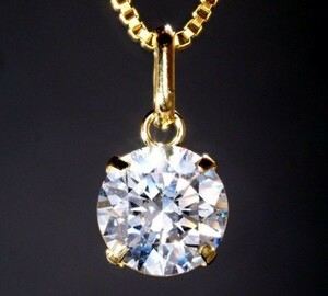 【格安 美しい輝き】Hカラー 0.5ct ダイヤモンド ネックレス 18金製 K18 国内生産品【高品質ダイヤ使用】 (刻印有　1-1212