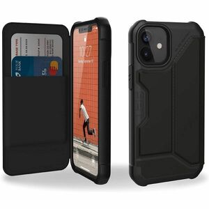  abroad popular * America army MIL Impact-proof iPhone12 mini notebook type case * card-case free shipping * black 