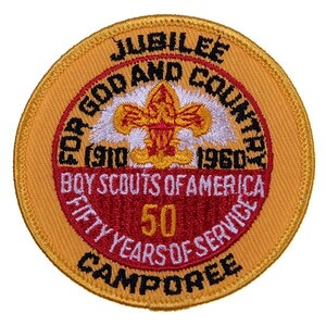 KD03 60s JUBILEE CAMPOREE ボーイスカウト BSA 丸形 ビンテージ ワッペン パッチ ロゴ エンブレム アメリカ 米国 USA 輸入雑貨