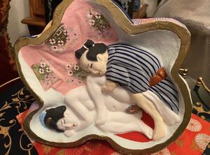 珍品 春画 エロ布袋様 時代物 裏絵春画人形七福神 花魁風枕絵古美術品 浮世絵 仏教美術 仏像 置物