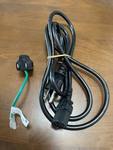 電源ケーブル 1.5m dell純正付属品(中古品) 2口変換アダプタ付き