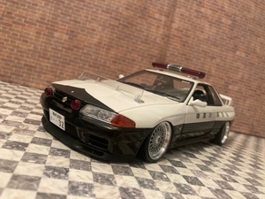 1/18 日産スカイライン GTR R32 神奈川県警察高速道路交通警察隊 BBS カスタム 京商製