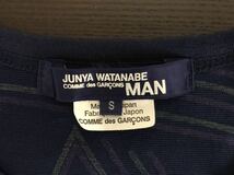 新品AD2015 JUNYA WATANABE COMME des GARCONS MAN コムデギャルソンジュンヤワタナベマン総柄カットソーWQ-T031ネイビー紺S_画像5