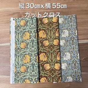 moda生地モリスコレクション カットクロス るりはこべ 3枚