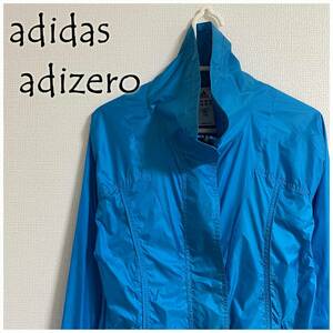 ★adidas adizero ナイロンジャケット ユニセックス レディース ブルー