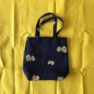 ハンドメイド ミニバッグ ミナペルホネン生地使用 ハナハネ