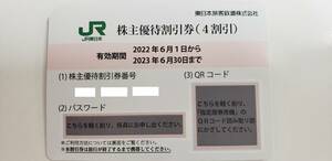 JR東日本　株主優待割引券(４割引)　2枚　有効期限：2023年6月30日まで　②