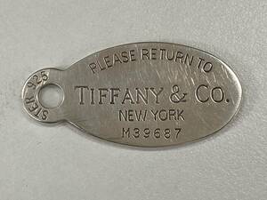 TIFFANY＆Co. ティファニー プレート ペンダントトップ PREASE RETURN TO リターントゥ シルバー SV925 