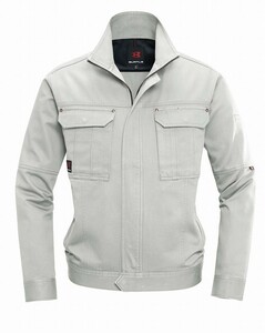 バートル 8091 長袖ジャケット シルバー 4Lサイズ 春夏用 メンズ 防縮 綿素材 作業服 作業着 8091シリーズ