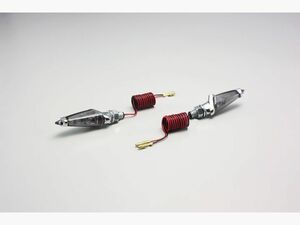 ハリケーン HA5223MS LEDダガーウインカー ハイパワーLED 12V2W 取付ボルト16mm メッキ/スモークレンズ 2ヶ入