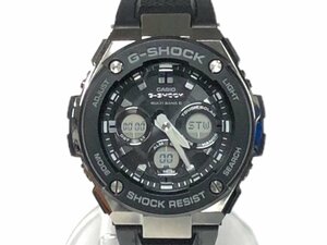 CASIO(カシオ) G-SHOCK Gショック G-STEEL 電波ソーラー デジアナ クォーツ Gスチール 腕時計 GST-W300-1AJF 黒×銀 メンズ/078