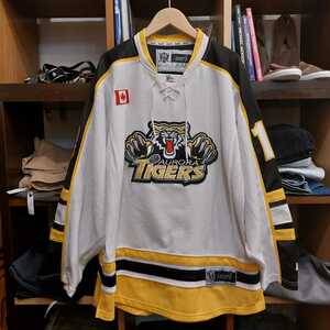 AURORA TIGERS Canada Aurora Tiger s hockey long sleeve shirt uniform game shirt animal pattern tiger yellow 2XL 04H1702mel