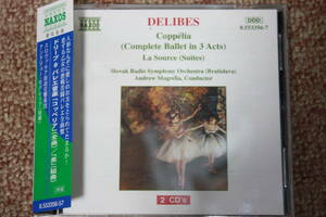 ドリーブ:バレエ「コッペリア」全曲「泉」組曲第２番、第３番/アンドリュー・モグレリア指揮/スロヴァキア放送ブラティスラヴァ交響楽団CD