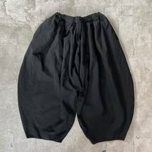 21ss BLACK COMME des GARCONS ブラック コム デ ギャルソン ポリ縮 サルエル バルーン ワイド イージー パンツ 大人 オシャレ サイズ L_画像2