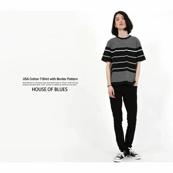 HOUSE OF BLUESマルチボーダーTシャツ