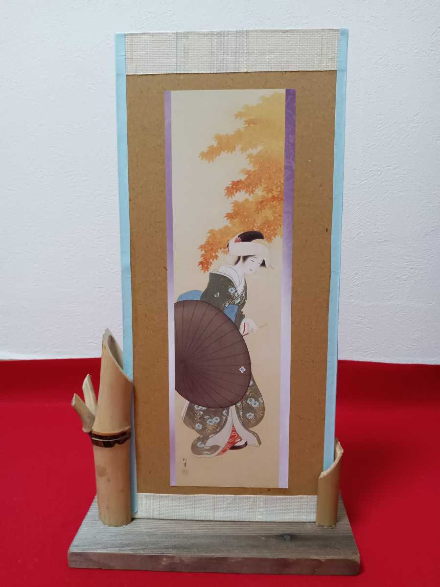 上村松園 絵画 インテリア飾り 1934センチ 美人画, 美術品, 絵画, その他