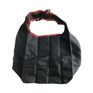 大和物産 エコバッグ 携帯用 新品 厚手マイバッグ (ブラック×赤フチ) 12L レジ袋 折りたたみ 未使用品 コンビニバッグ 軽量 ショッピング