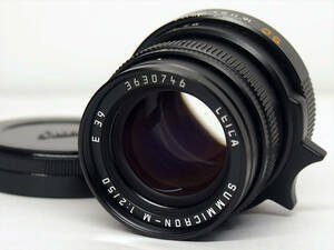 〓 a5) Leica SUMMICRON-M 50mm F2 E39 ライカMマウントレンズ リアキャップ付き 現状 Leitz ライツ ズミクロンM ε