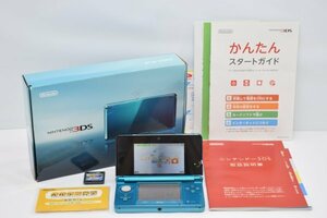 動確 Nintendo 3DS 本体 CTR-001 アクアブルー 取説 元箱付 上海DS2 ニンテンドー 任天堂 CTR-S-JPN-C0 ゲーム ソフト Kd-484H