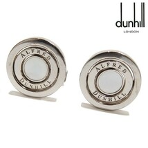 ★ダンヒル ジャイロ ホワイト マザー オブ パール カフリンクス カフス JNN1257K dunhill Gyro Cufflink★_画像1