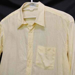  old clothes * Dunhill s port long sleeve shirt simple yellow LL xwp