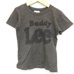 バディーリー 半袖Tシャツ ビックロゴプリント カットソー 男の子用 110サイズ ダークグレー キッズ 子供服 Buddy Lee