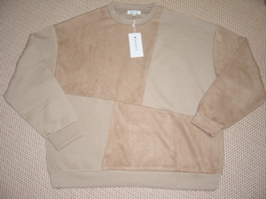  new goods unused *TK Takeo Kikuchi unusual material b locking design long sleeve shirt (XL)