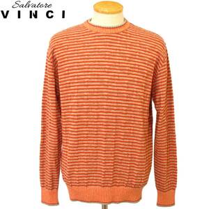 ★VINCI★SALE セーター【オレンジ×ベージュL】秋冬モデル 15700429 ビンチ