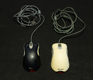 【ジャンク】Microsoft インテリマウス 2個 白/黒 USB有線