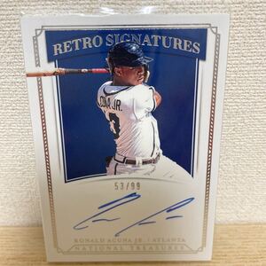 99枚限定 アクーニャ2019 National Treasures Ronald Acuna Jr. 53/99 Autograph