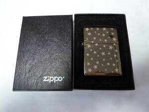  ZiPPO 2003 　スター　前面　ブラツクチタン　鏡面仕上げ　未使用 新品　です。 NO-322