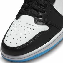 27.5cm NIKE AIR JORDAN 1 LOW OG BLACK AND DARK POWDER BLUE/UNC ナイキ エアジョーダン1 ロー ブラック アンド ダークパウダーブルー_画像6