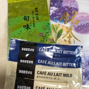 煎茶とスティックコーヒー